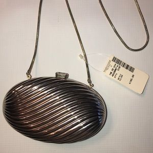 NWT VINTAGE silver crossbody clutch